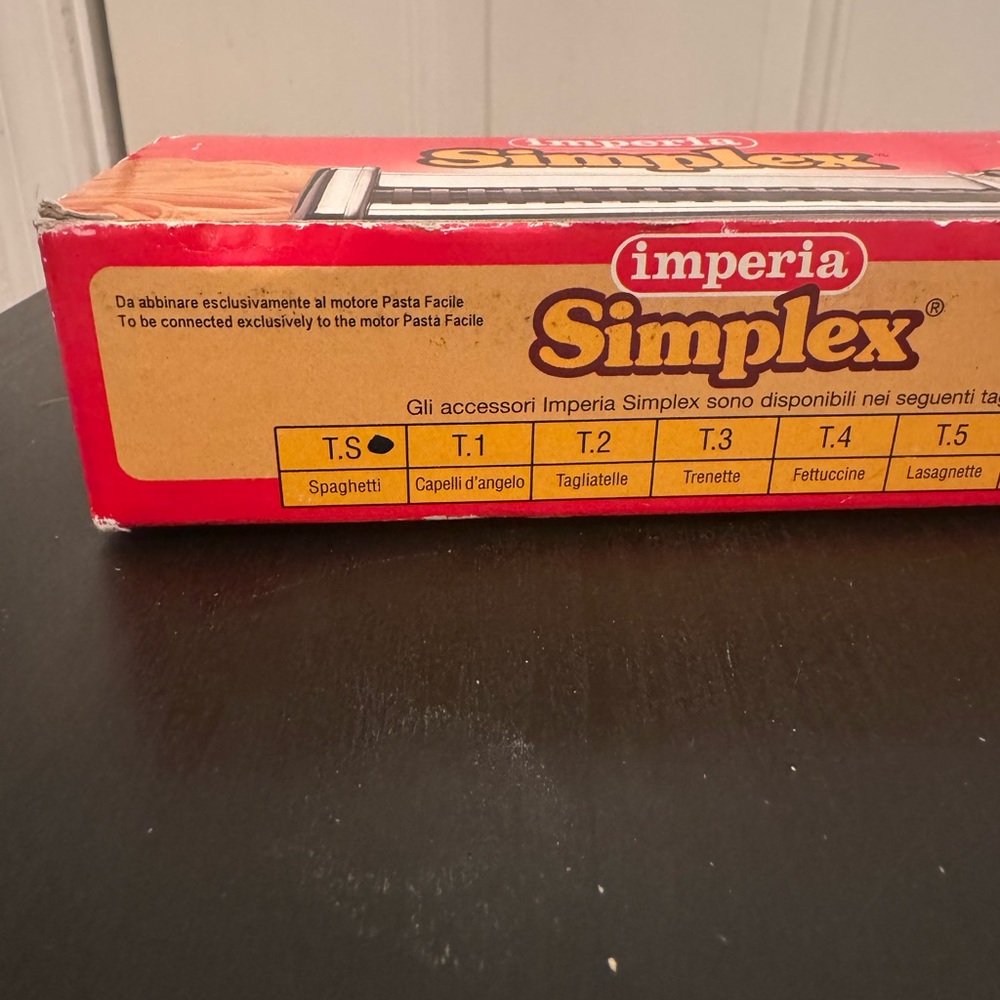 Imperia Simplex Pasta Machine Attachment T.S Spaghetti - Picture 3 of 7